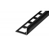 SP3 ukončovacia lišta L ACARA, PREMIUM, hliník lakovaný čierna matná, 8 mm, 2,5 m