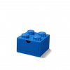 Písací box LEGO 4 so zásuvkou - modrý