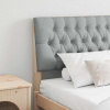 vidaXL Čalúnené čelo postele Svetlosivá 200 cm