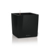 Kvetináč Cube premium v tvare kocky vrátane setu a vnútra Farba: čierna vysoký lesk, Dĺžka hrany: 50