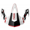 prilba N312 DRONE NOX biela čierna červená