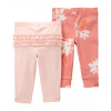 CARTERS CARTER'S Tepláky/legíny Pink Floral dievča 2ks 12m/ veľ. 80
