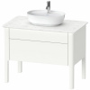 DURAVIT Luv stojaca skrinka pod umývadlo, pod dosku, 2 zásuvky, 938 x 570 x 743 mm, biela matná lakovaná, LU956903636