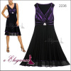 Černo fialové koktejlové šaty