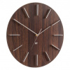 Designové nástěnné hodiny Future Time FT2010WE Round dark natural brown 40cm