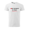 Sablio Tričko s potlačou I love my boyfriend - bílé 4XL