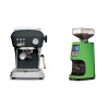 Ascaso Dream ONE, Anthracite + Eureka Atom 60, kawasaki green