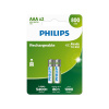 PHILIPS baterie RECHARGERABLE 2ks blistr (R03B2A80, AAA, NiMh, 800 mAh)