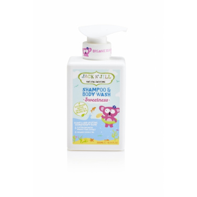 Jack N´Jill NATURAL BATHTIME Sprchový gel a šampon pro děti sweetnnes
