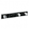 Hansgrohe RainSelect Termostatická sprchová batéria pod omietku, na 3 výstupy, čierna/chróm 15356600-HG