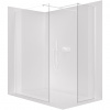 CERANO - Sprchová zástena Walk-in Onyx TL/P - 8 mm - hranatá vzpera - biela matná, transparentné sklo - 130x50 cm