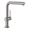Hansgrohe M54 - Drezová batéria Talis s výsuvnou spŕškou, kefovaný čierny chróm 72808340
