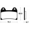 Brembo (Itálie) Predné brzdové doštičky Brembo 07BB19RC - BMW G 650 X Moto, 650ccm - 07>