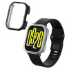 kwmobile Glitter Frame Protector kompatibilní s Xiaomi Redmi Watch 5 Active Frame Protector (Sada 2) - Průhledný / černá