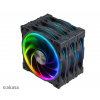 prídavný ventilátor Akasa SOHO AR LED 12 cm RGB 3 ks, AK-FN108-KT03