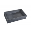 Swiss aqua technologies Umyvadlo na desku SAT Cemento 64x36,5 cm antracit bez přepadu CEM6437A