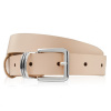 Brødrene Dámsky kožený opasok 105 cm | béžová O-OPD24/BEIGE105
