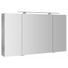 Sapho RIWA galérka s LED osvetlením, 121x70x17cm, 3x dvierka, dub strieborný SPH RIW120-0011