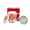 Porcelánový hrnček s infúzorom DUO SRDCE Strom 360 ml