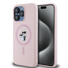 Karl Lagerfeld Liquid Silicone Karl and Choupette Magsafe iPhone 15 Pro Pink KLHMP15LSCMKCRHP
