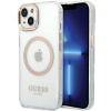 Guess Metal Outline MagSafe GUHMP15MHTRMD iPhone 15 Plus zlatá