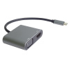 PremiumCord MST adaptér USB-C na HDMI + VGA, rozlišení 4K a FULL HD 1080p