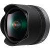 Panasonic H-F008 LUMIX G FISHEYE fisheye objektív (8mm, F3.5, micro 4/3, pozorovací uhol 180°, objektív ED), čierny