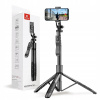 Crong SelfieGo Ultra - Hliníkový Bluetooth selfie stick (čierny)