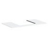 Hansgrohe Xilesa E - Doska pod umývadlo, 98x55 cm, výrez uprostred, matná biela 54270700