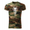 DRAGOWA krátke tričko skull, maskáčová 160g/m2 - 3XL
