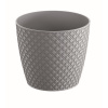kvetináč 12,8cm ORIENT DOR130-405U sivý plastový PROSPERPLAST