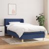Box spring postel s matrací modrá 90x190 cm textil Modrá 3126931