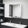zahrada-XL LED kúpeľňová zrkadlová skrinka žiarivá biela 62x14x60 cm 326524