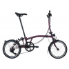 Skladací bicykel Brompton C Line 12Speed, Amethyst Lacquer typ riadidiel H