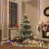 vidaXL Reťaz so zhlukmi LED, 1000 diód, farebná 11 m, PVC - Multicolour and dark green - 150264-262508