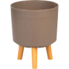 Strend Pro Kvetináč na nožičkách 24,5x31 cm, Kávový prášok