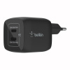 Nabíjačka do siete Belkin Boost Charge 45W PD PPS Dual USB-C GaN Charger Universal, Black (WCH011VFBK)