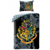 Halantex Obliečky - Harry Potter Hogwarts Logo 140x200, 70x90 - čierna, HP-8068BL