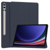 Techsuit Flex Trifold ochranné puzdro (s držiakom na pero) - Samsung Galaxy Tab S9 Plus - Tamvo modrá KF2321648