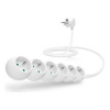 CONNECT IT prodlužovací kabel 230 V, 6 zásuvek, 2 m, bez vypínače (bílý) CI-1314