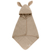BIBS Kangaroo osuška s kapucňou z BIO bavlny - Vanilla