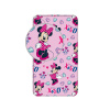 Jerry Fabrics Napínacia plachta Minnie Mouse Hearts