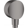 Hansgrohe FixFit S, nástenné kolienko so spätným ventilom, kartáčovaný čierny chróm, HAN-26453340