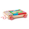 Woody 90913 Drevený vozík s kockami 35 dielov