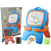 LEAN TOYS Šablóny obojstrannej magnetickej tabule modrej a červenej