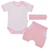 3-dielna letná bavlnená súprava New Baby Perfect Summer svetlo ružová - 62 , Ružová