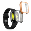 kwmobile 2x kryt with Ochranné sklo for Xiaomi Redmi Watch 5 Active kryt - TPU Silikonový Fitness Tracker kryt Set - černá / růžové zlato