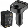 EXTRALINK Smart Life FM vysielač do auta s funkciou nabíjania | 2x USB-A | Čierna