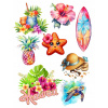 CUKROVÁ JEDLÝ OBRÁZOK NA TORTU TLAČ HAVAJ HAWAII dovolenka aloha dekorácia a4