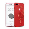 Stone Crystal puzdro plastové Apple iPhone 7 červený vtáčik
